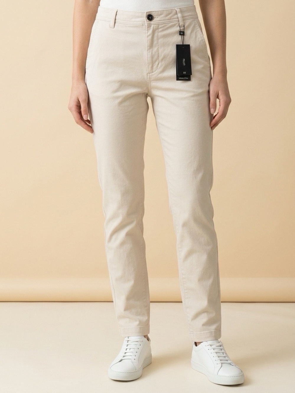 Banana Republic High-Rise Authentic Chinos in Light Cream